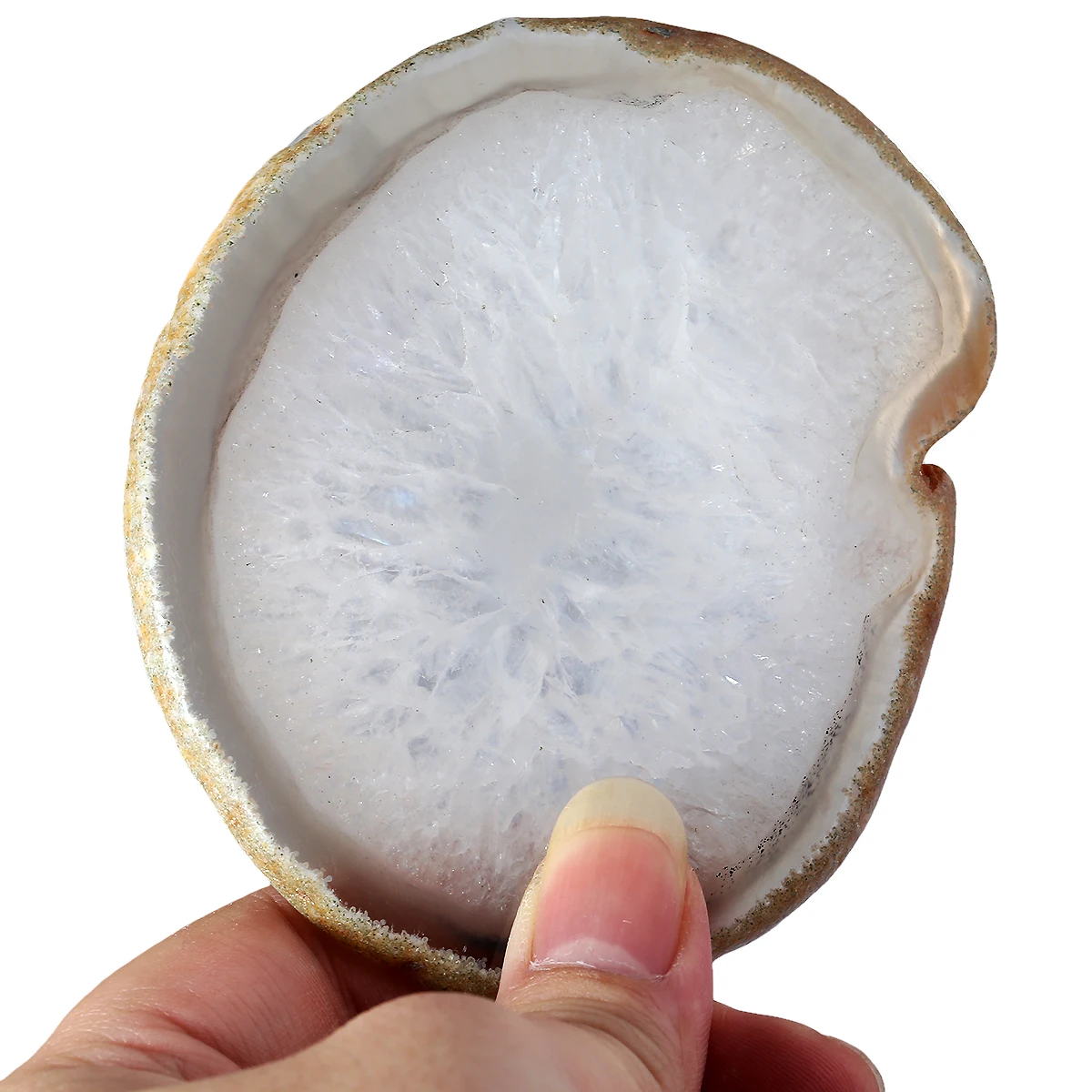 

8-10CM Irregular Crystal Agate Slab Geode Slice Multicolor Mineral Coaster Healing Reiki Stone Place Card For Home Decoration