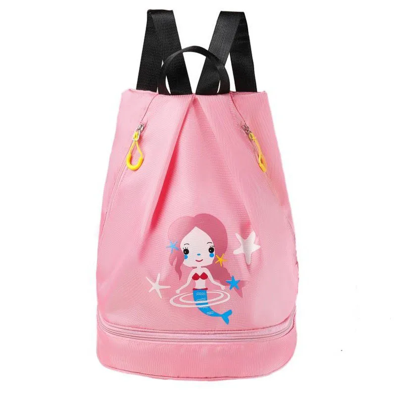 New children's wet and dry swimming bag, beach travel duffel bag storage bag 4