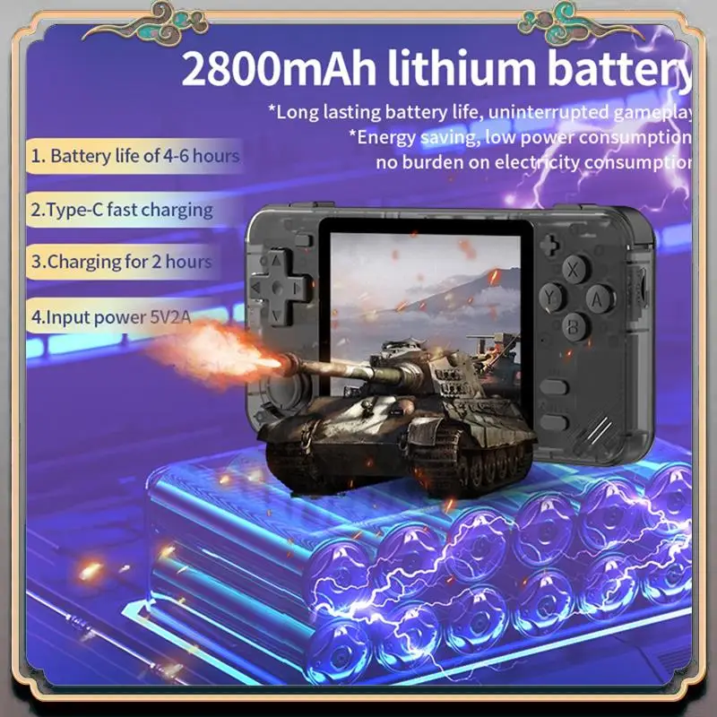 A46M-RGB10X Handheld Game Console 3.5 Inch IPS Screen 16+128GB Open Source For GBA GBC PSP NDS Simulator Video Game Console