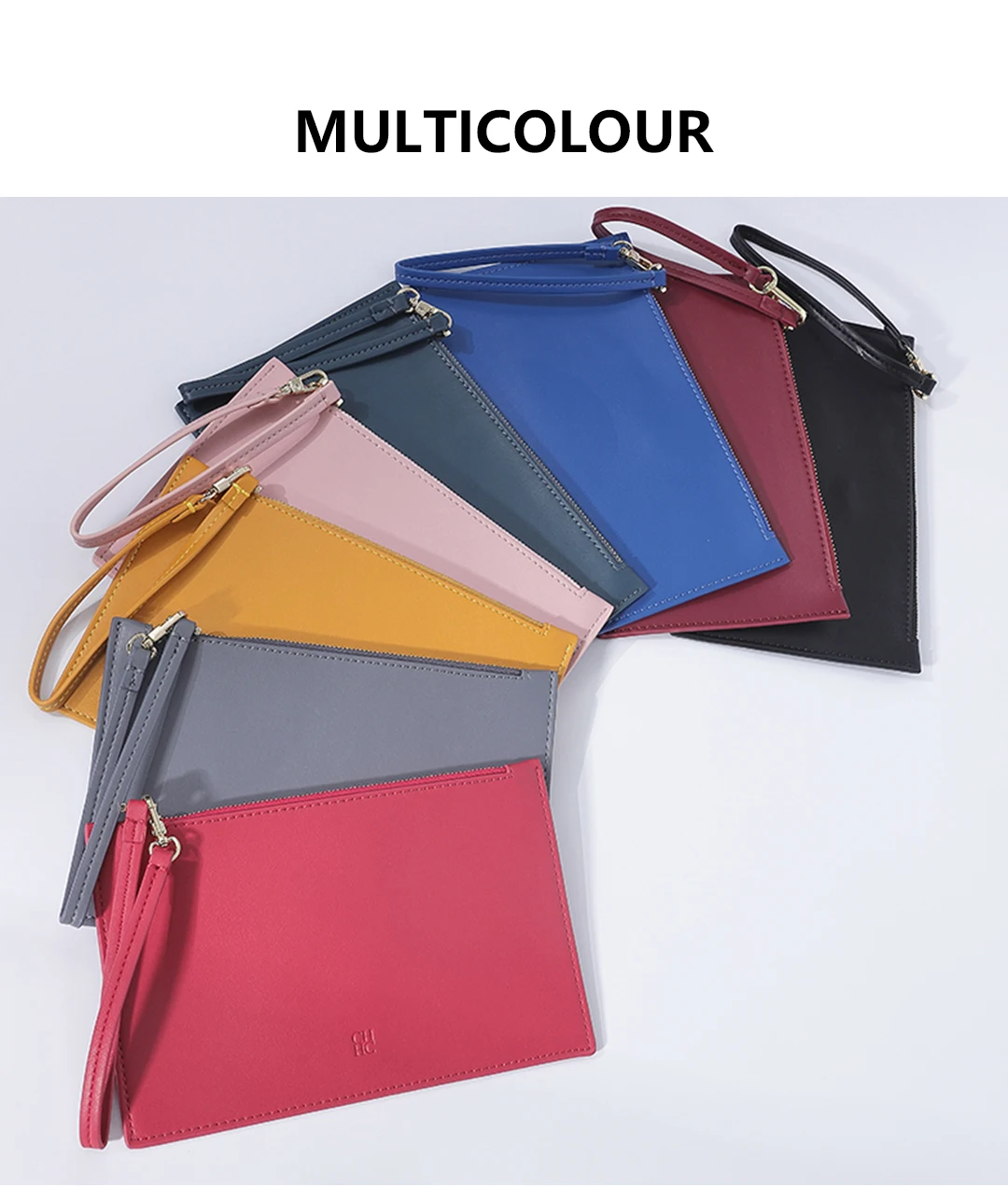 CH Damen PU-Leder Clutch Tasche Modische Kleine Schultertasche Crossbody Handytasche Damen Geldbörse Mehrfarbige Casual Handtasche – Detail 4