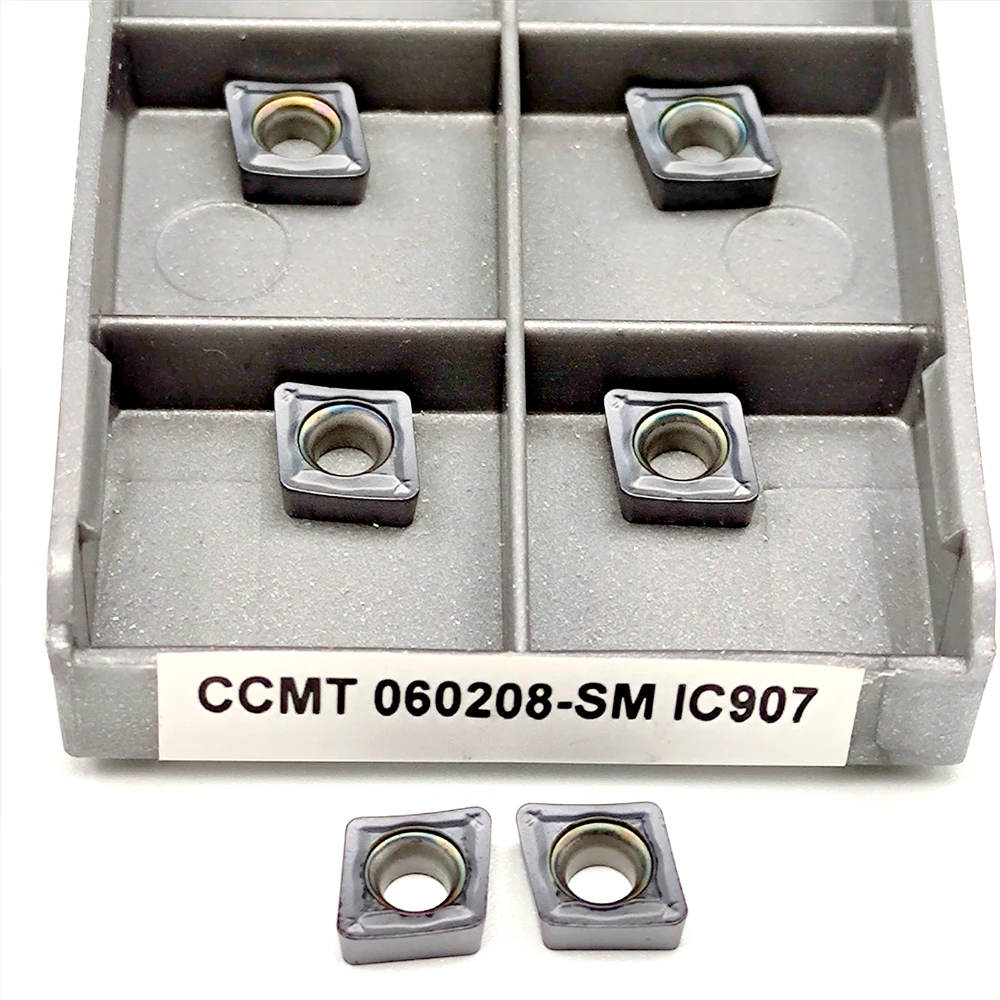 

CCMT060208-SM IC907 IC908 Carbide Tool High Quality Cutting TCCMT060208 Turning InsertCarbide Indexable CNC