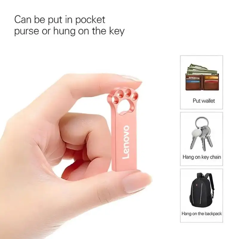 USB Flash Drive Flash Drive Pen Drive Lenovo USB 3.0 Flash Drive High Speed Pen Drive 2TB 1TB Usb 3.0 Memory Stick 512gb Flash Pendrive Metal Memoria Usb Disk For PC