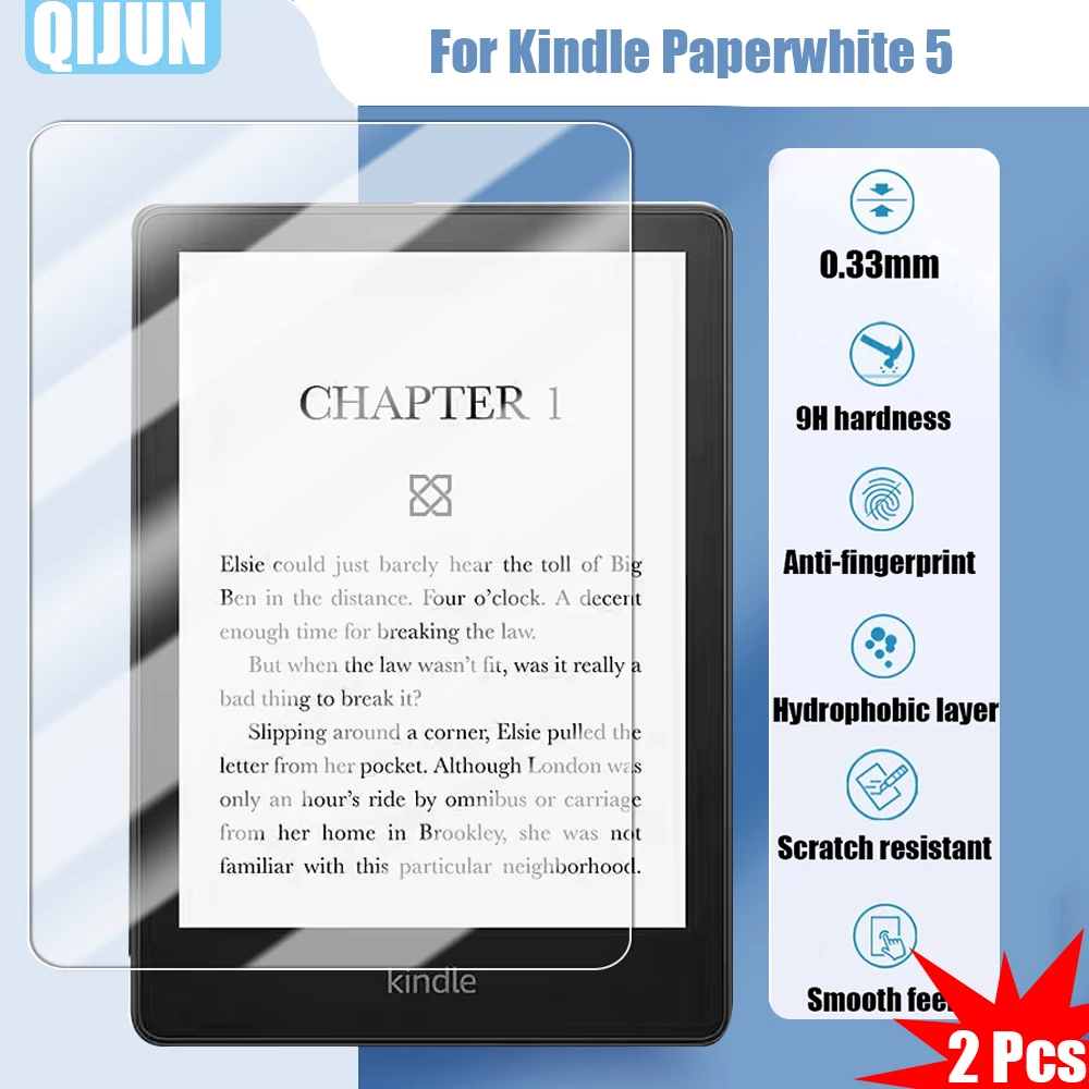 

Пленка из закаленного стекла для планшета Kindle Paperwhite 5 th, Взрывозащищенная и устойчивая к царапинам, водонепроницаемая, защита от отпечатков пальцев, 2 шт. 5