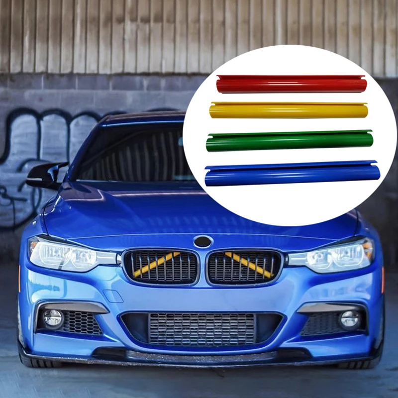 Pulleco Car Front Kidney Grill Grille Racing Grills Trim Strips For BMW 3  Series F30 F31 F35 2013-2019 Gloss Black Auto Grilles