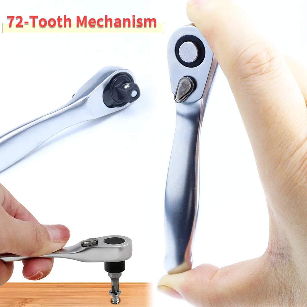 Compact 72-Tooth Micro Ratchet Wrench