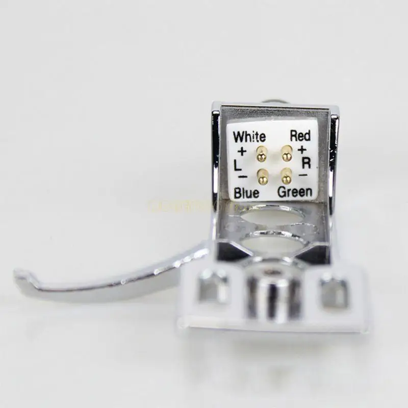 F62C 범용 포노 스타일러스 카트리지 랙 레코드 플레이어용 턴테이블 헤드쉘 리드선이 있는 포노 액세서리