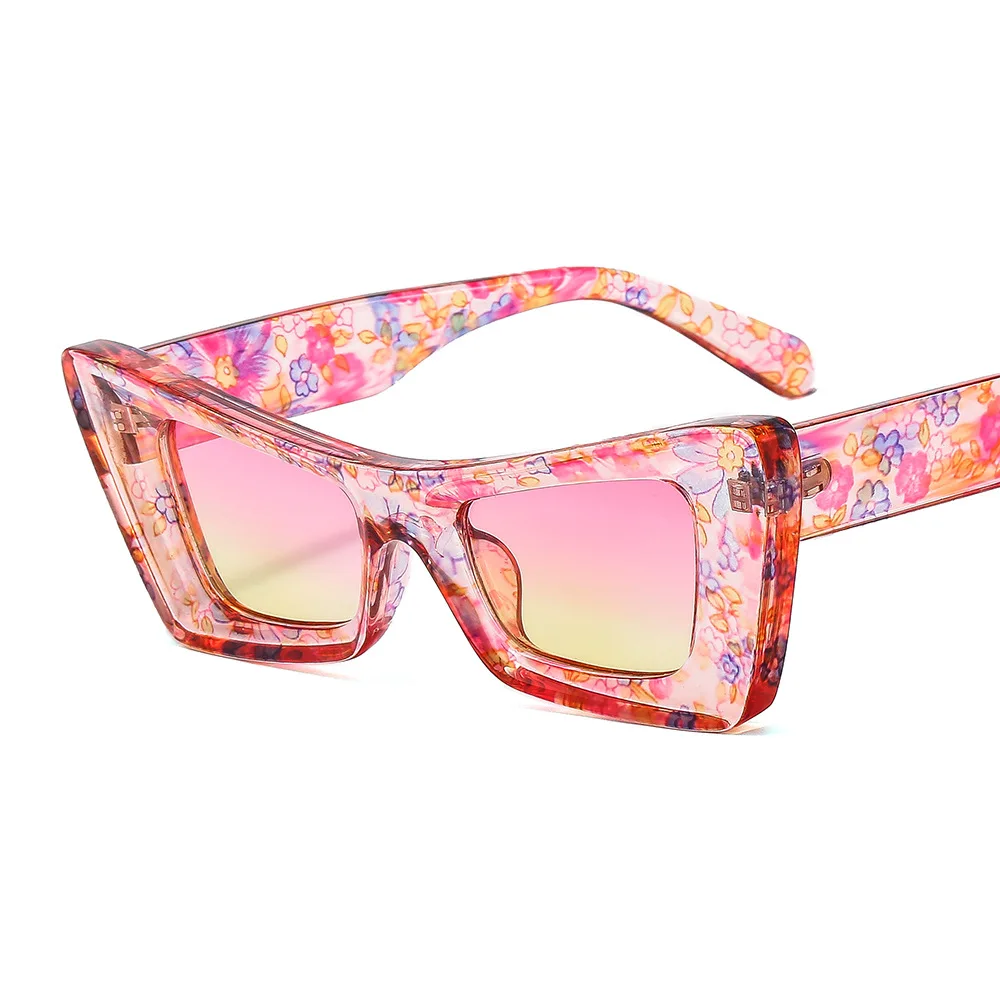 New Fashion Flower Frame Cat Eye Sunglasses For Women Men Retro Brand Designer Sun Glasses Lady Ins Trending UV400 Eyeglasses 10