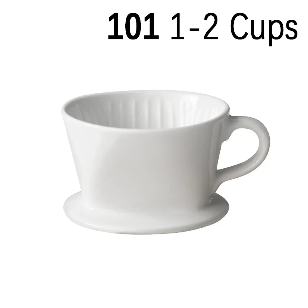 Coffee Dripper Ceramic Sector Drip Coffee Funnel 101 102