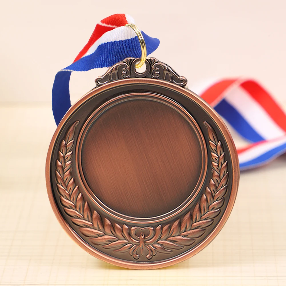 5.2cm Gold/Silver/Bronze Medal Award Medals with Neck Ribbon Sports Rewards Metal Winner Medals for Competitions Party Race