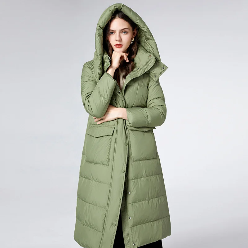 

Women Down Coats for Winter 2022 Doudoune Femme Puffer Down Jacket Clothes Long Parkas Warm Female Overcoats Hooded Black Green