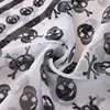 Chiffon Skull Scarf 160*50CM Geometric Printing Pattern Fashion Street Style Holiday Beach Spring Autumn Decorative Shawls New 6
