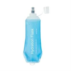 Compact Folding Soft Flask - Blue TPU Hydration Water Bottle (500ML)