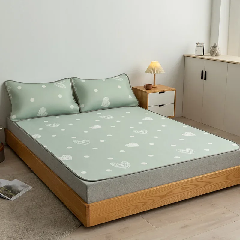 

New Summer Viscose Fiber Mat Three-Piece Set Class a Can Be Rinsing Machine Air Conditioner Washing Mat