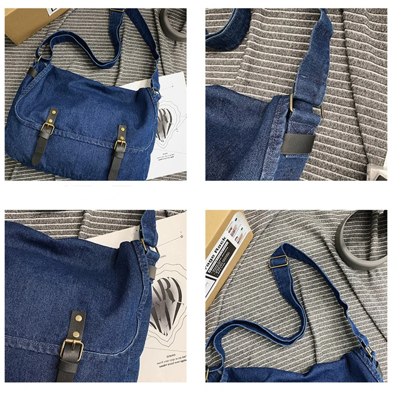 Denim Sling Pouch Bag, Denim Shoulder Bags