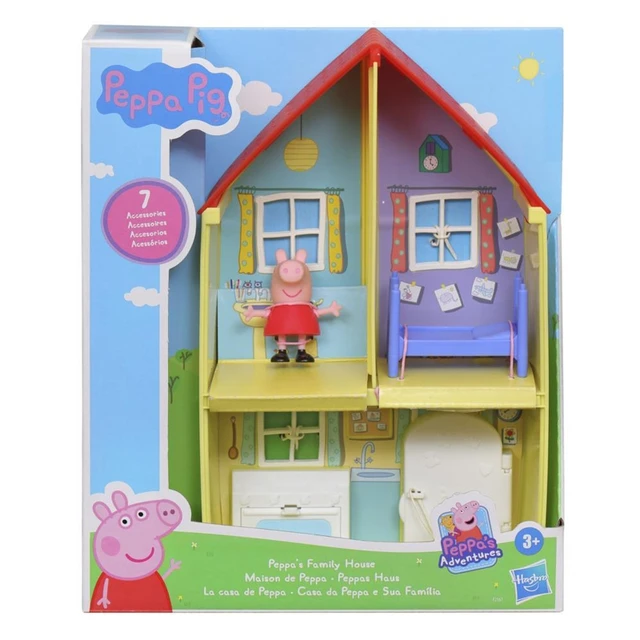 Hasbro peppa pig peppas aventuras peppas casa de família playset pizza  lugar playset crianças brincar casa brinquedo f2169 - AliExpress