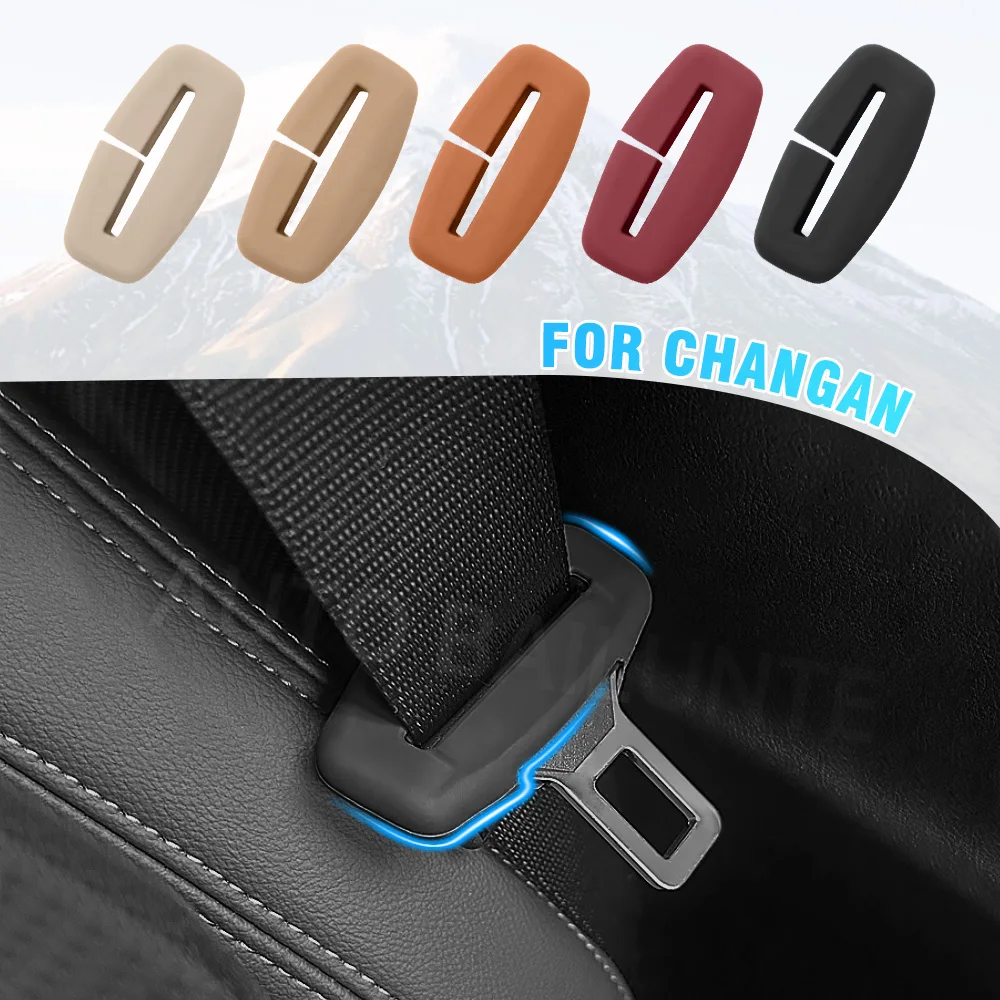 Car Seat Belt Buckle Protector Cover Soft Silicone For Changan CS95 CS85 CS75 CS35 Eado Alsvin 7 CS15 CS55 Interior Accessories