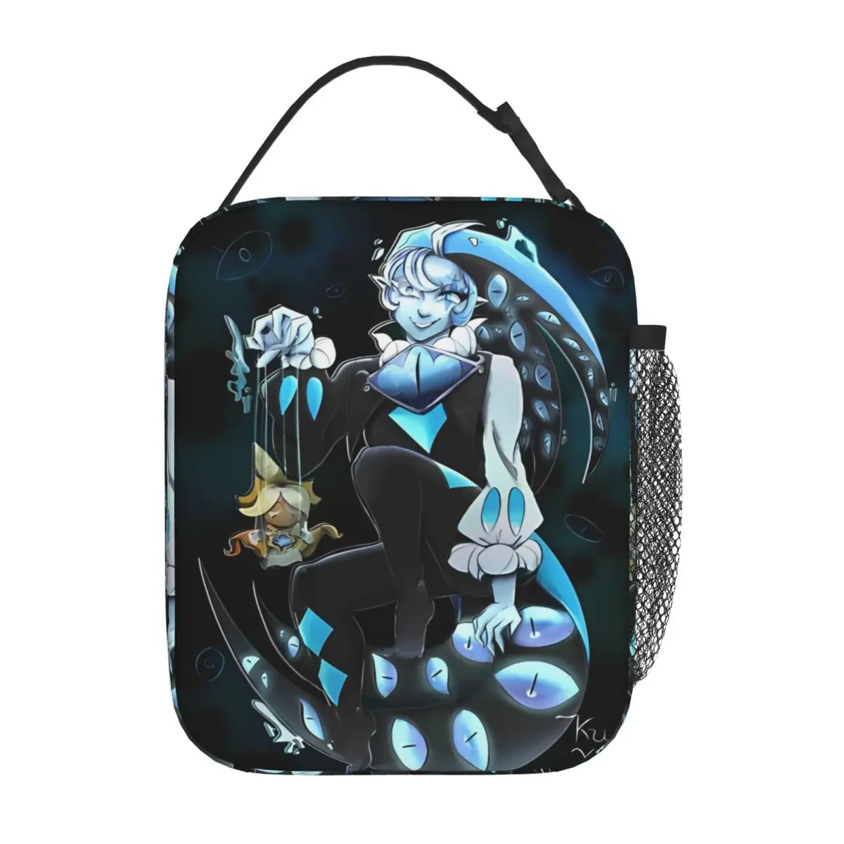 Insulated Lunch Tote Bag Cookie Run Kingdom Shadow Milk Cookie Product Food Box INS Trendy Cooler Thermal Bento Box For Travel