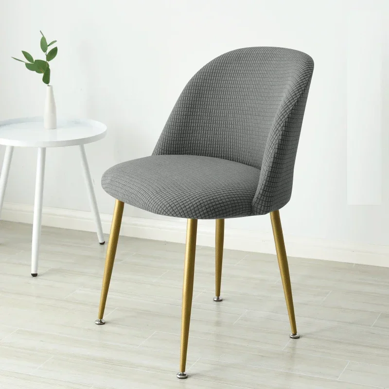 1/2/4/6 Pcs Duckbill Chair Cover Polar Fleece Armchair Covers Nordic Elastic Make Up Chair Slipcover For Kitchen Hotel Home 3