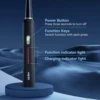 Sejoy Electric Toothbrush 5 Modes USB Rechargeable 12 Replacement Toothbrush Heads  Adult Ultrasonic Teeth Cleaning 4
