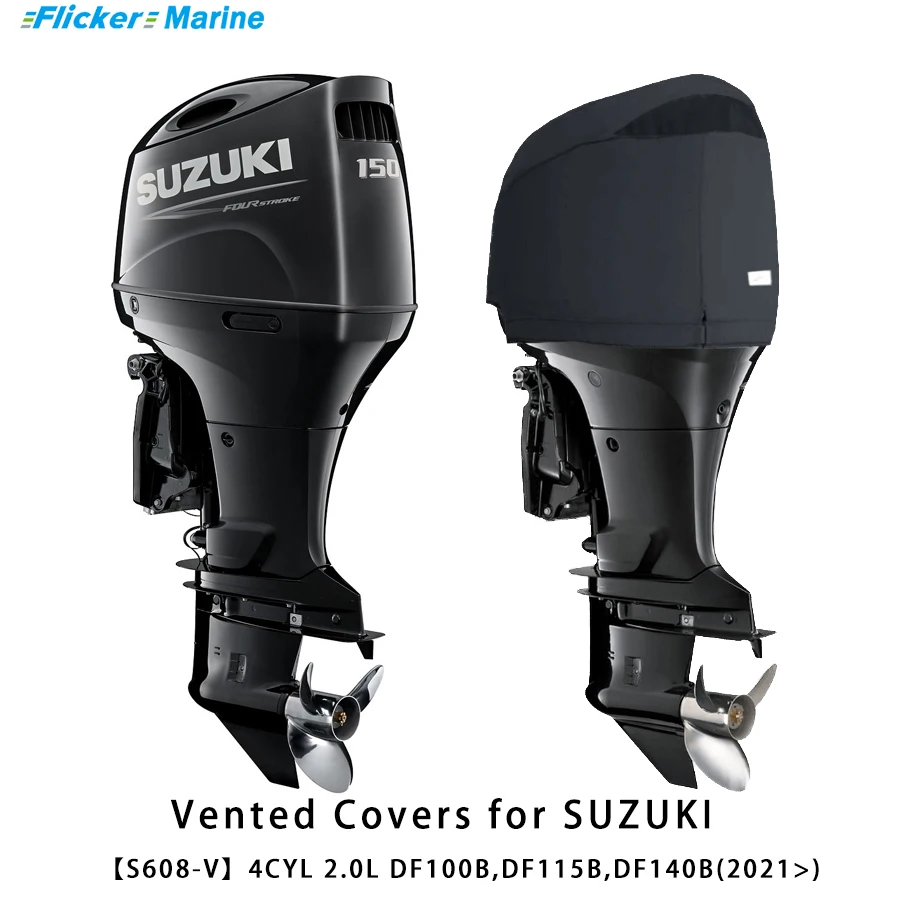 Flickermarine Ventilation Covers for Suzuki 150hp Outboard Engines DF150.DF175(2005)