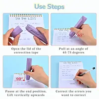 5pcs/box Pen Shaped Correction Tapes Double Sided Adhesive Tape Aesthetic Correction Tape for School Office Supplies 4