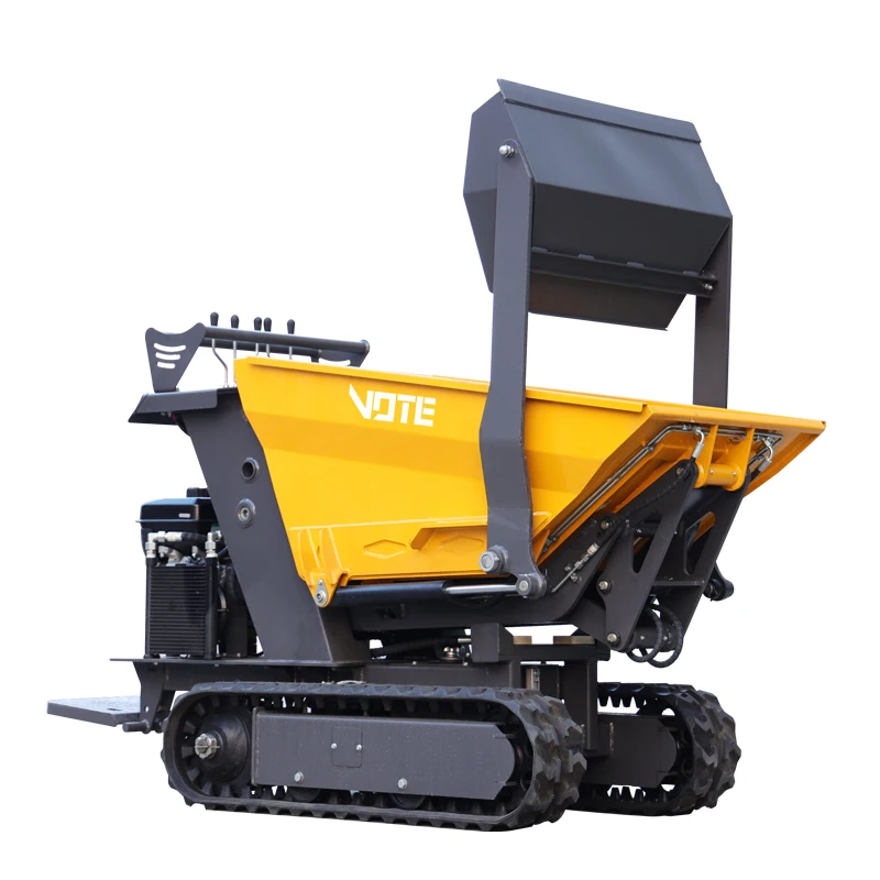 

customized Tracked Mini Dumper 0.8 Ton Low Price Crawler Mini Dump Truck Manufacturer Multifunctional Garden Gasoline Tracked