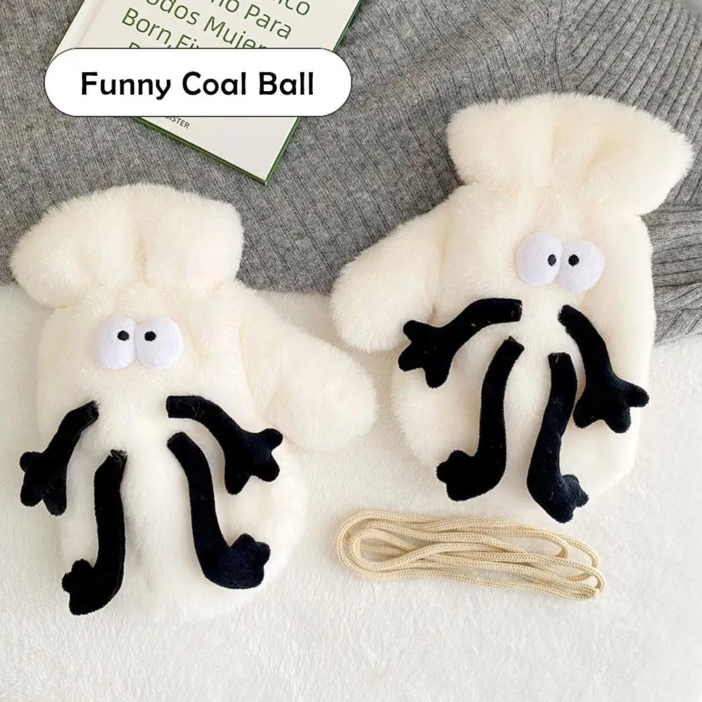 

Winter Plush Gloves With Cartoon Design Couple Full Skiing Warm Thicken Outdoor Gloves Gloves Cycling Mittens Fur Faux Fing W5Q9