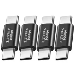 High - Speed USB - C Male to Male Adapter, 10Gbps Data Transfer and Charging Connector (4pcs)