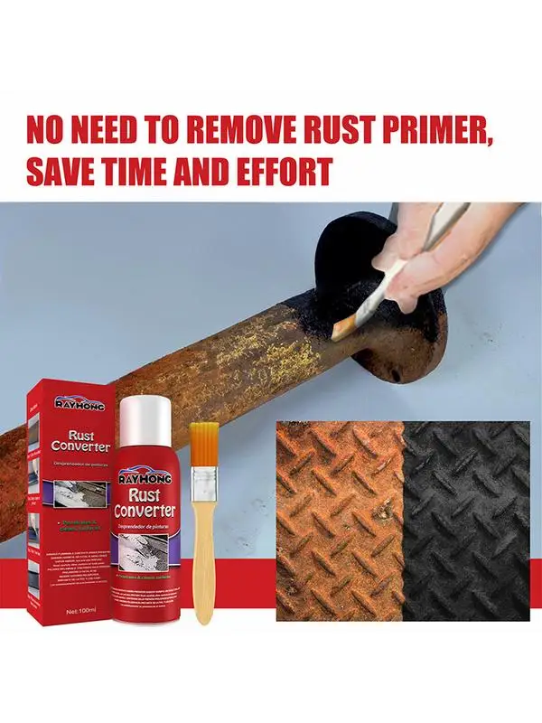 Car Anti-rust rust remover converter Multi-Purpose Chassis Rust Converter Repair Protect Iron Metal Surfaces Maintenance 100ml