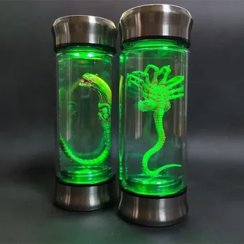 Alien Glow Jar Xenomorph Specimen Facehugger Embryo Glass Jar Movie Prop Replica Home Decor Desktop Crafts Sculpture Decoration 1