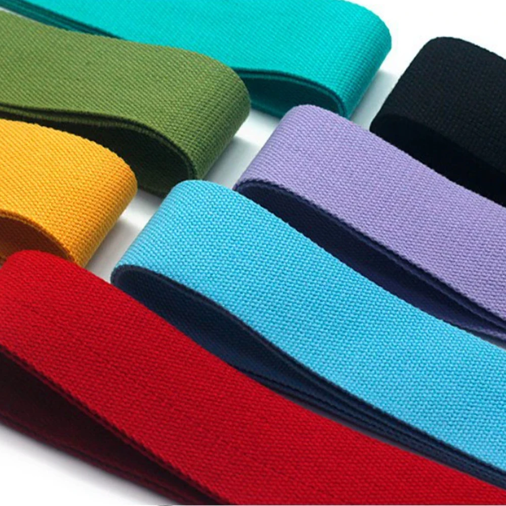 Colorful Cotton Guitar Strap - Soft Yellow and Sky Blue