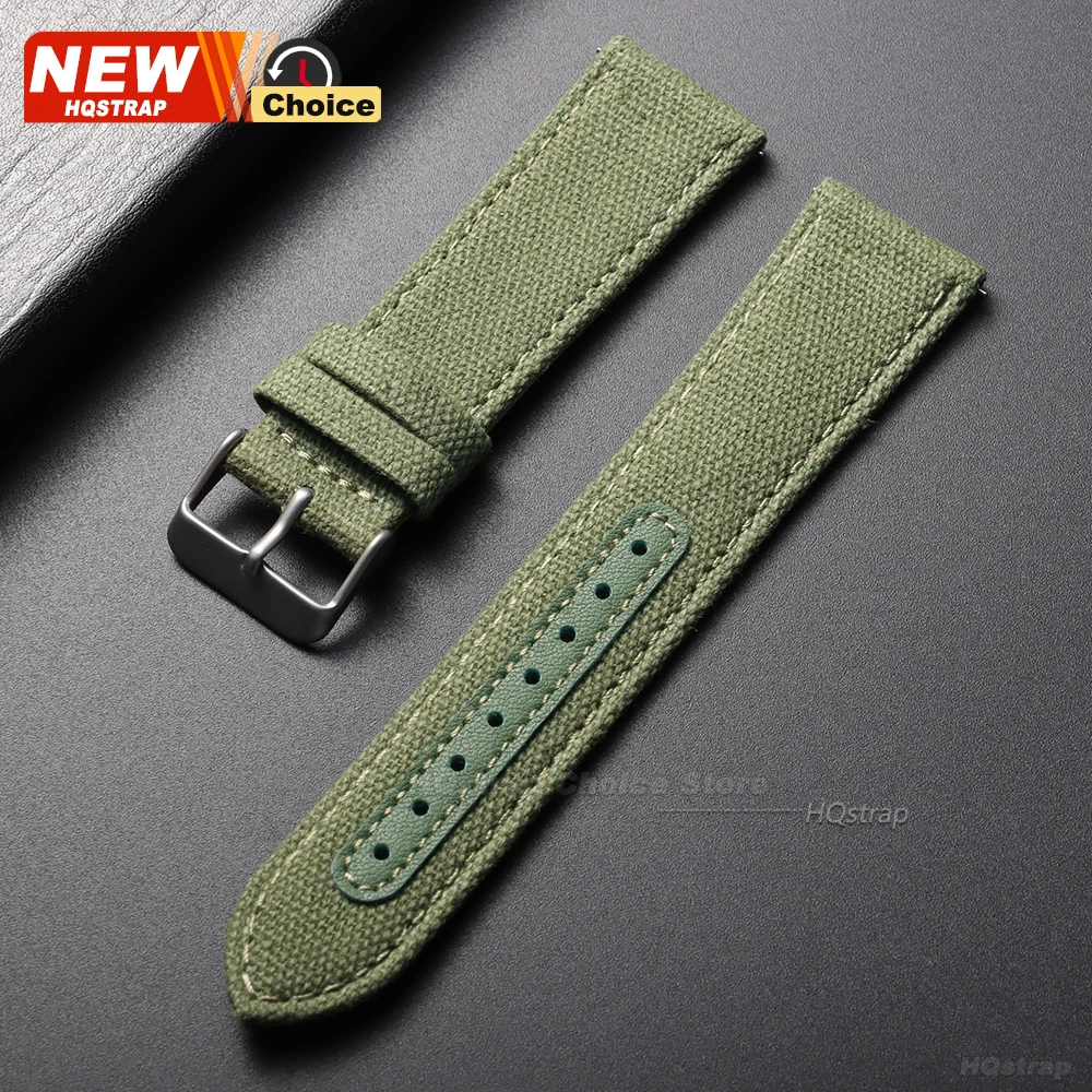 Enhanced Quick Release Nylon & Leather Watch Strap – Universal Wristband