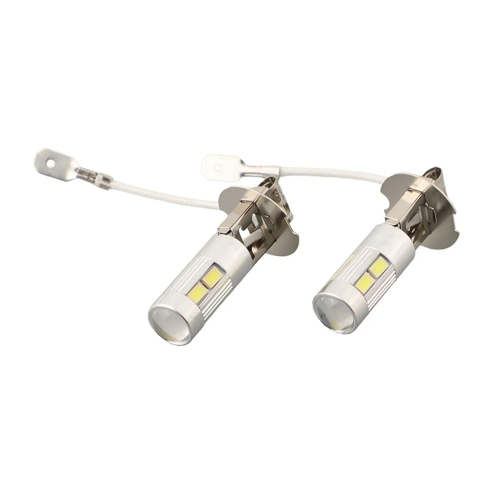 

Stylish Silver Fog Lights H3 LED Car Bulbs White LED 10SMD 5630 Car Fog Light Driving DRL Auto Lamp (Pack of 2)