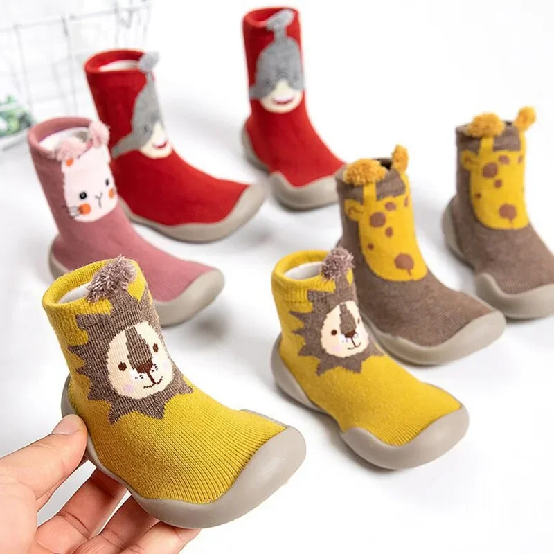 Baby Boy Girl Shoes Autumn Spring Infant Nonslip Sock Soft Rubber Sole First Walker Toddler Sneakers Anti-slip Floor Socks