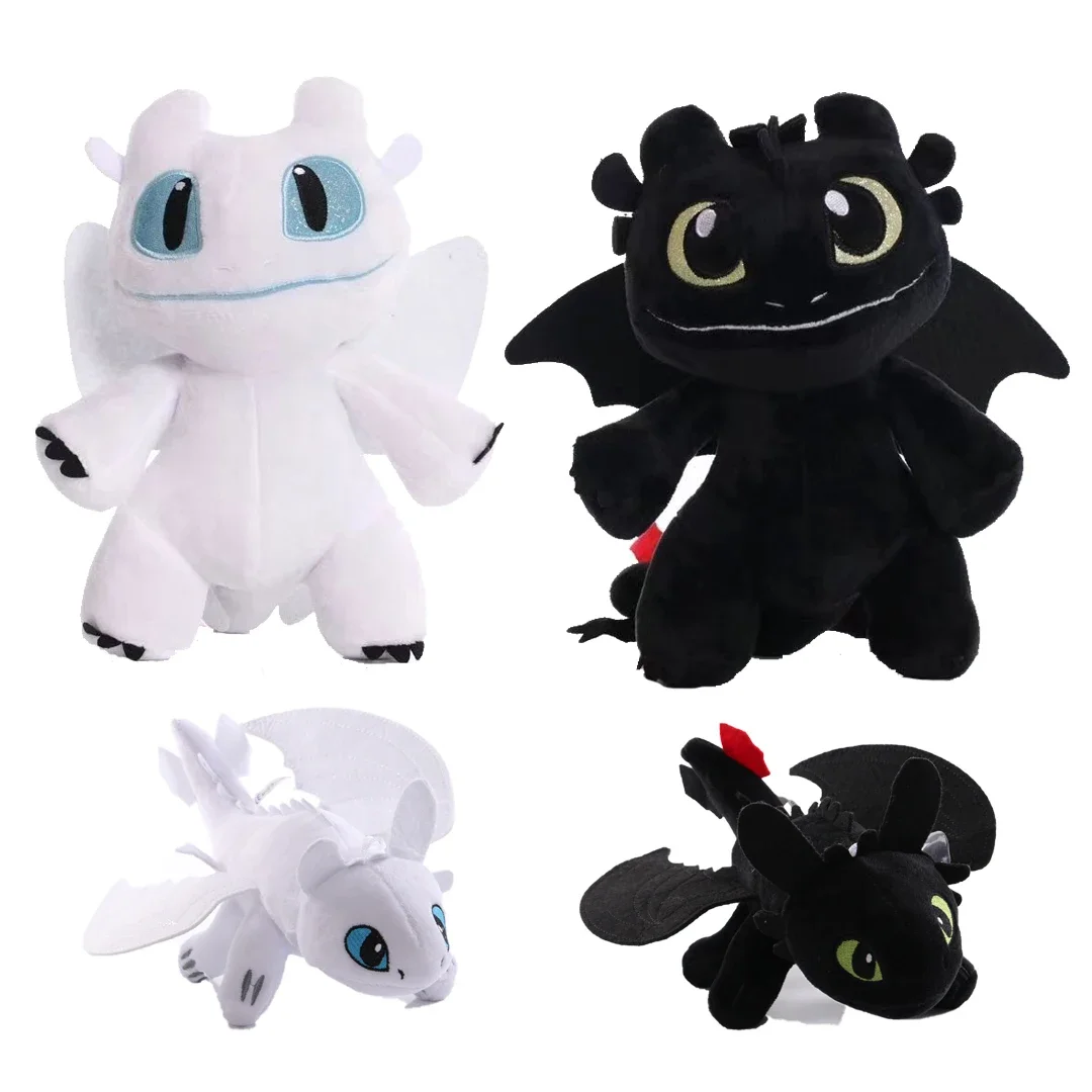 

How To Train Your Dragon Light Fury Toothless Cute Plush Doll Kawaii Fluffy Stuffed Toy Periphery Room Decoration Holiday Gifts