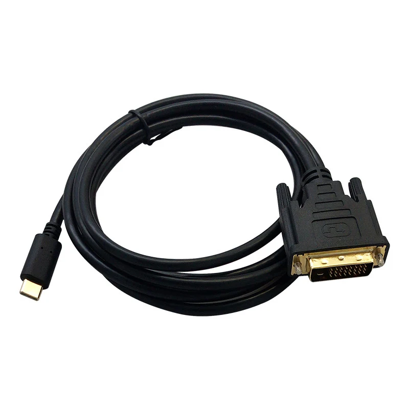 Computador Portátil Portátil Computador Portátil 4k @ 60hz Usb tipo c a 24 Mais Dvi Cabo para Thunderbolt Macbook Pro Projetor Monitor de tv s8 s9 1.8m - Imagem 3