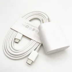 High - Speed 25W Phone Wall Charger - Super Quick Power Adapter - White US and Cable
