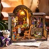 Robotime Rolife The Magic Study DIY Miniature House with Many Magic Note Books Dollhouse Decoration 3D Wooden Puzzle DG166 5