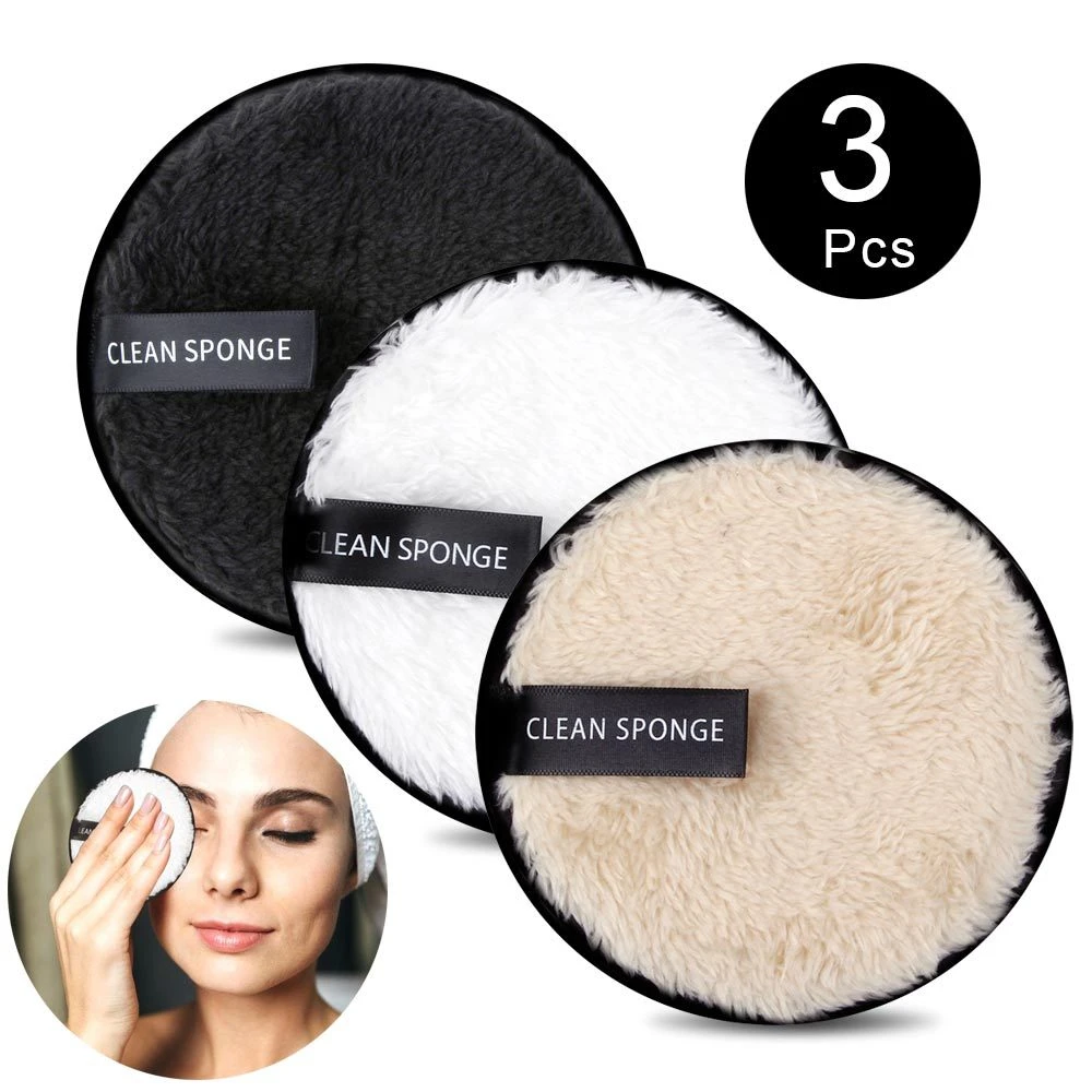 1/3pcs Makeup Remover Pads Microfiber Reusable Face Towel Make-up Wipes  Cloth Washable Cotton Pads Skin Care Cleansing Puff - Makeup Remover -  AliExpress