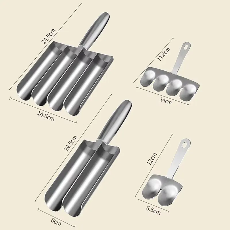 Stainless Steel Meatball Scoop Maker Mold for Fish Beef Easy-Release Non-Stick Rice Ball Dumplings Maker DIY Kitchen Tools meat ball maker dumplings ware