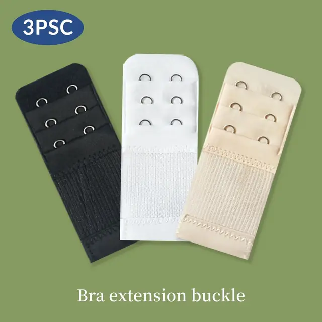 3 pièces, 3 rangées avec 2 sangles d'extension à crochet, bretelles de soutien-gorge élastiques, douces et confortables, accessoires de sous-vêtements pour femmes 1