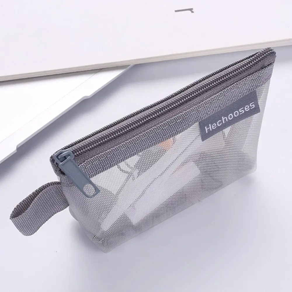Mesh Coin Purse Key Lipstick Nylon Small Item Storage Card Holder Three-dimensional Mini Cosmetic Bag Office key case cosmetic bag coin purse card wallet coin wallet plush coin purse change bag card holders