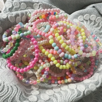 10/20/30Pcs Colorful Beads Bracelet Kids Girls Birthday Party Favors Goodie Pinata Filler Baby Shower Wedding Guest Treat Gifts 1