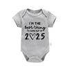 I'm the Best Thing 2025 Newborn Baby Clothes White Cotton Summer Bodysuits for Infants Short Sleeve Boys Girls Romper 5