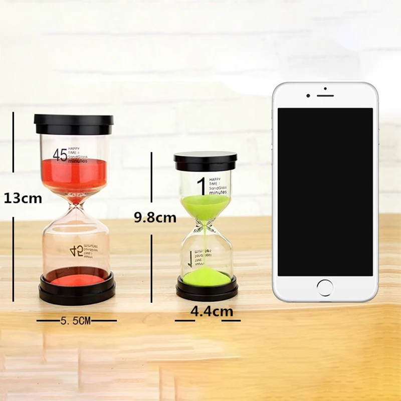 45 Minutes Mini Hourglass Timer Creative Children Do Homework Clean Teeth Sandglass Timer Home Decoration Sand Clock 13*6cm sand timer liquid hourglass timer colored hourglass