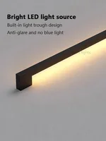โมเดิร์น Minimalist ยาวโคมไฟติดผนัง LED ติดผนังห้องนั่งเล่นในร่มห้องนอนโคมไฟพื้นหลัง Home Decora ติดตั้ง 110/220V 5