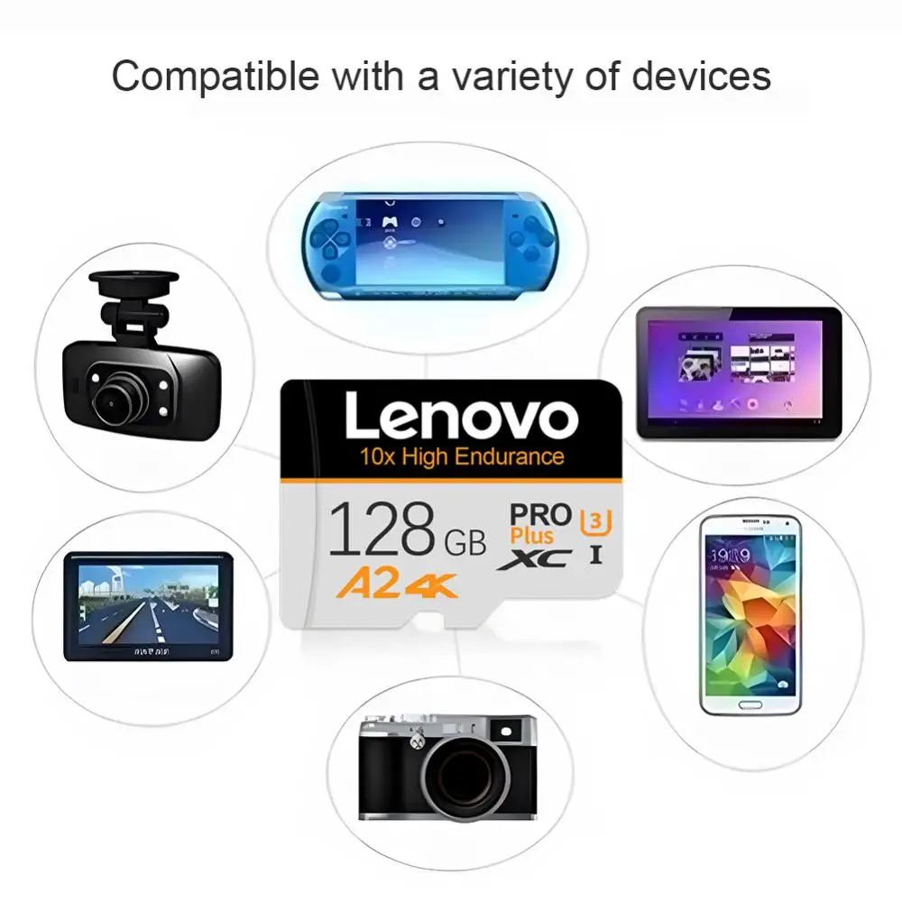 Lenovo SD Card 2TB Memory Card Class 10 Micro TF SD Card High Speed Flash Card 512GB 1TB cartão de memória For Laptop/Phone/Cam