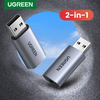UGREEN Sound Card USB to 3.5mm Audio Interface Adapter for Earphone Mic for PC Laptop 1