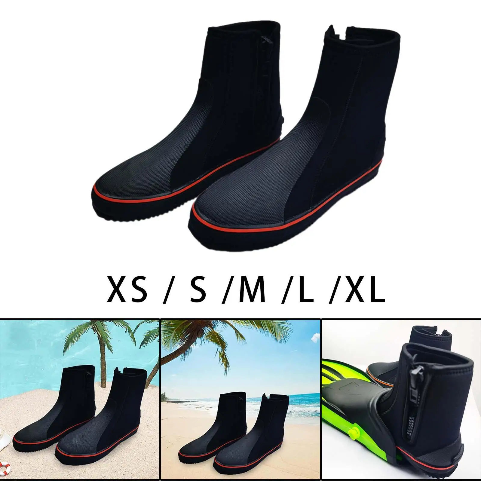 Diving Boots 5mm Neoprene Water Boots for Water Sports Canyoning Windsurfing