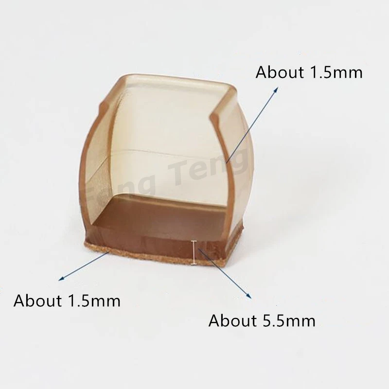 Description Picture 3 of itemmultiple sizes colour Non-Slip chair cover leg caps rubber feet Floor protector pads Legs for furniture Adhesive felt Home Decor